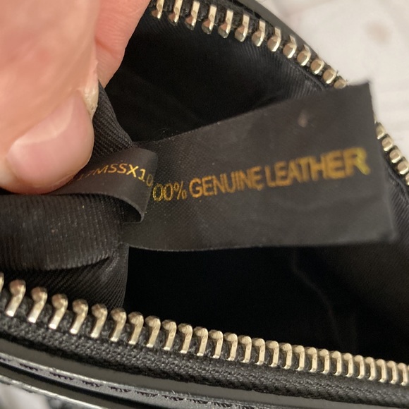 Rebecca Minkoff Black Saffiano Leather crossbody with Chain Strap - Picture 8 of 11